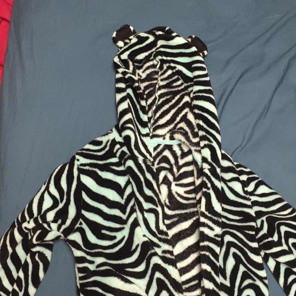 Soft Zebra print robe.